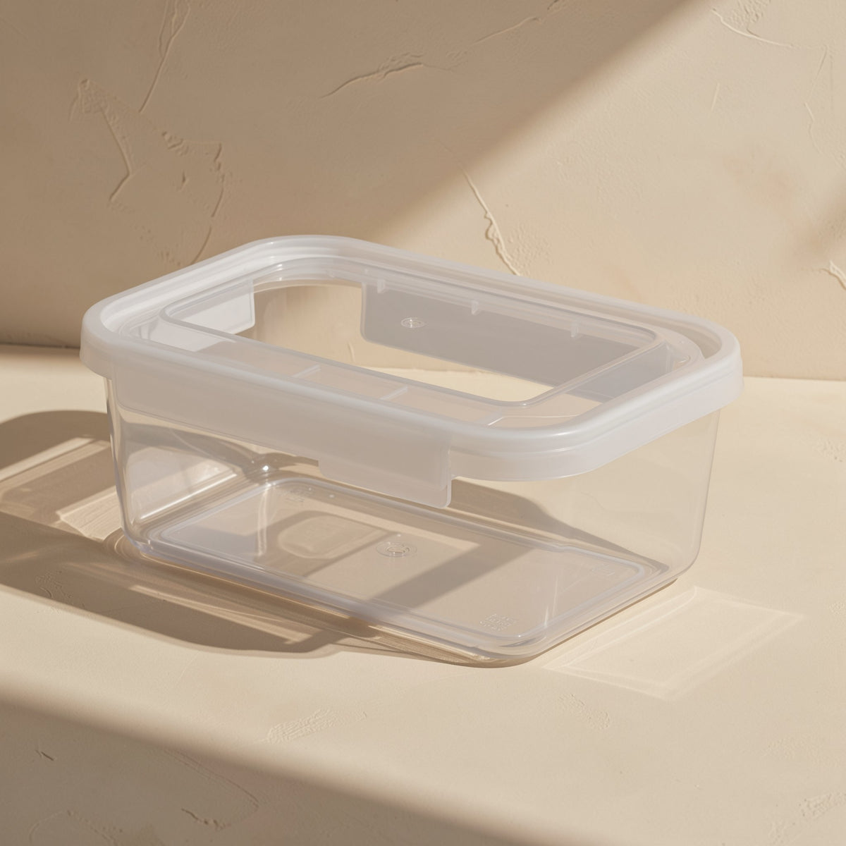 Rectangular food-grade PP refrigerator storage box with a flip-top lid - view 5