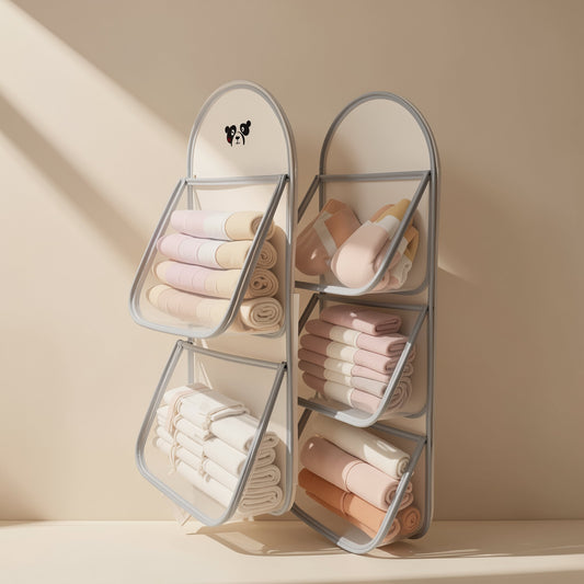 Widened panda-style mesh hanging storage bag for underwear, socks, and other items - view 2