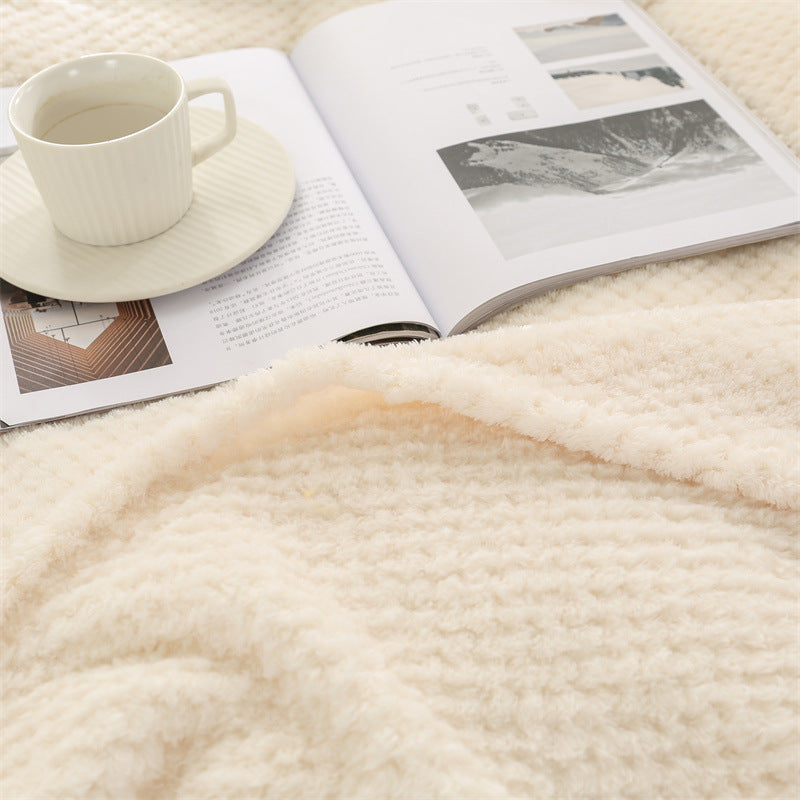 Flannel Fleece Throw Blanket — Pineapple Weave Sofa Blanket