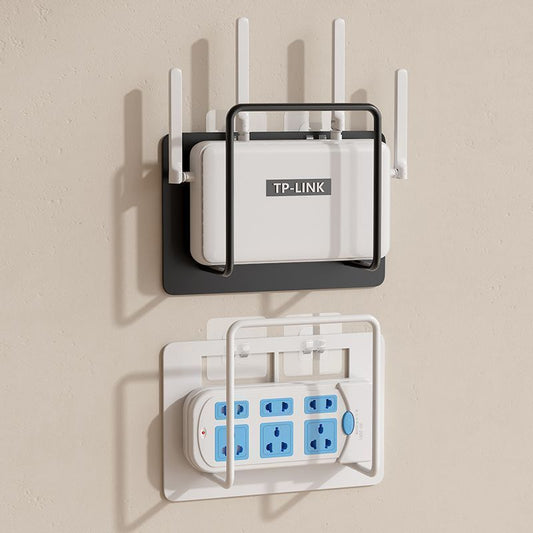 Router Placement Rack Wifi Storage Rack Holder Wall Sticker Bracket Set Top Box Punch-Free Storage Box Rack - image 2