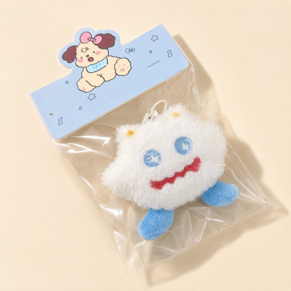 Handmade short-plush animal doll keychain pendant, 8–10 cm - view 5