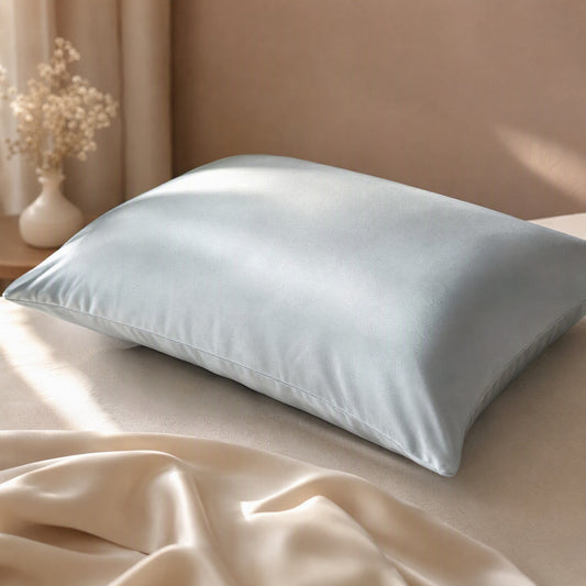 Sheenslip™ Polyester Satin Pillowcase, styled close view