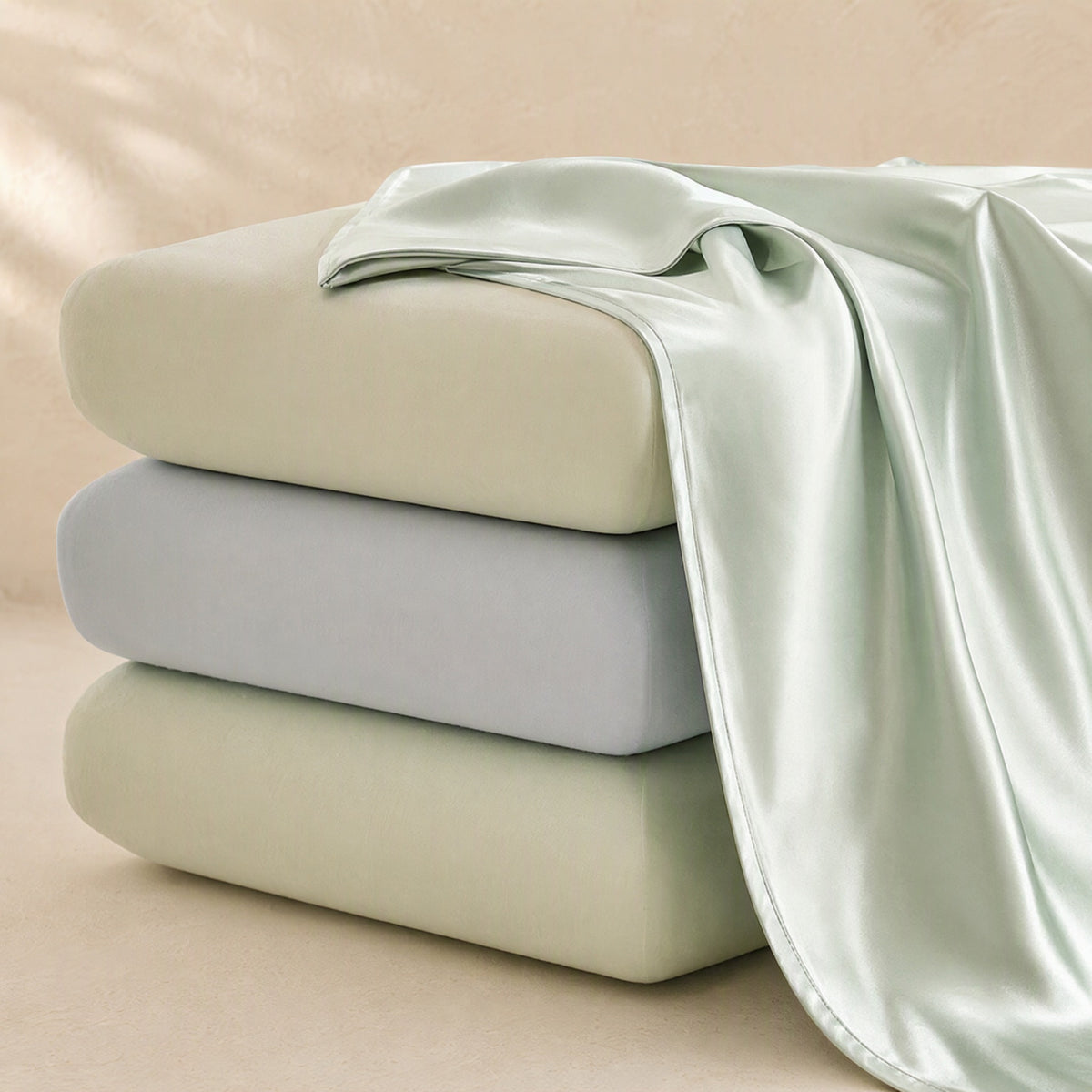 Icesnooze™ Ice Silk Pillowcase, material and detail close-up