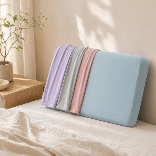 Icedrape™ Ice Silk Pillowcase Covers in a calm home setting