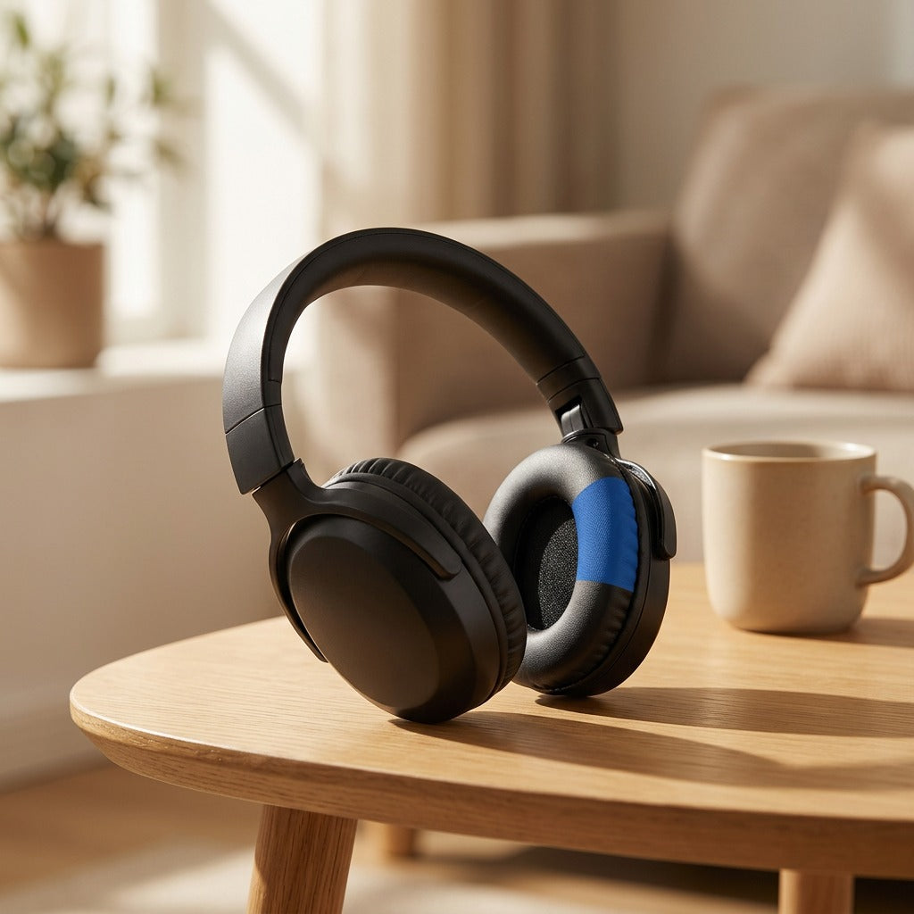 Wavehush™ Wireless Soundproof Earmuffs, styled close view