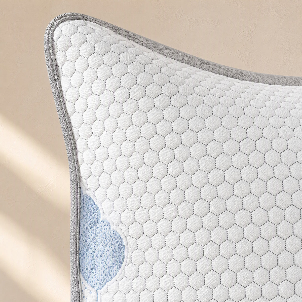 Chillslip™ Polyester Fiber Cooling Pillowcase, material and detail close-up