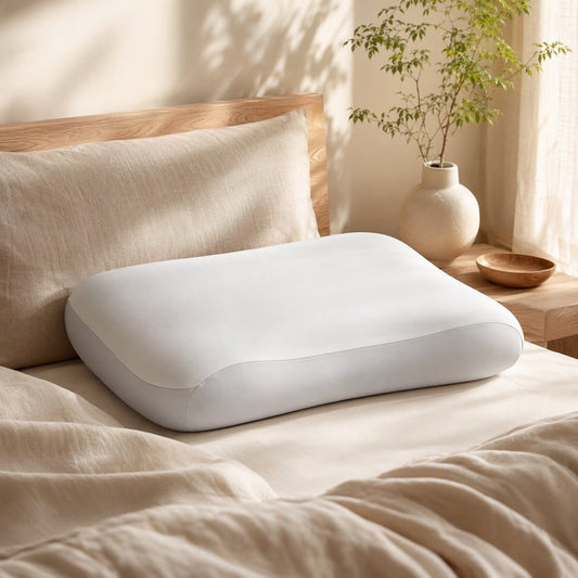 Slowhush™ Slow-Rebound Deep Sleep Pillow in a calm home setting