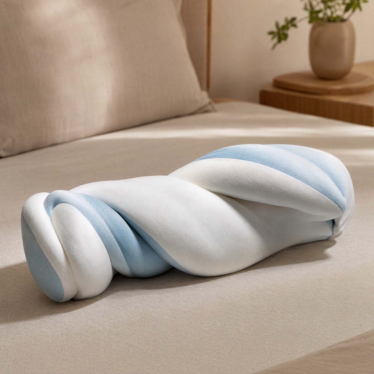 Restblock™ Rectangle Neck Support Pillow, styled close view