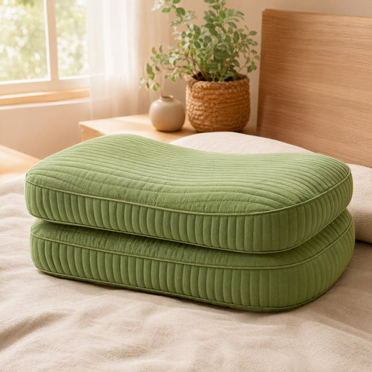 Buckwheat™ Buckwheat Hull Neck Support Pillow in a calm home setting