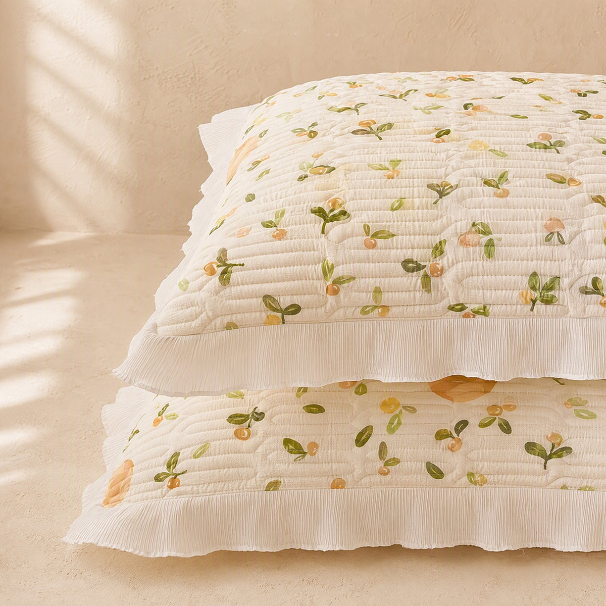 Quiltrest™ Quilted Pillowcases, Two-Piece Set, material and detail close-up
