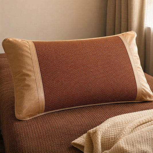 Polyloom™ Polyester Jacquard Pillowcase, styled close view