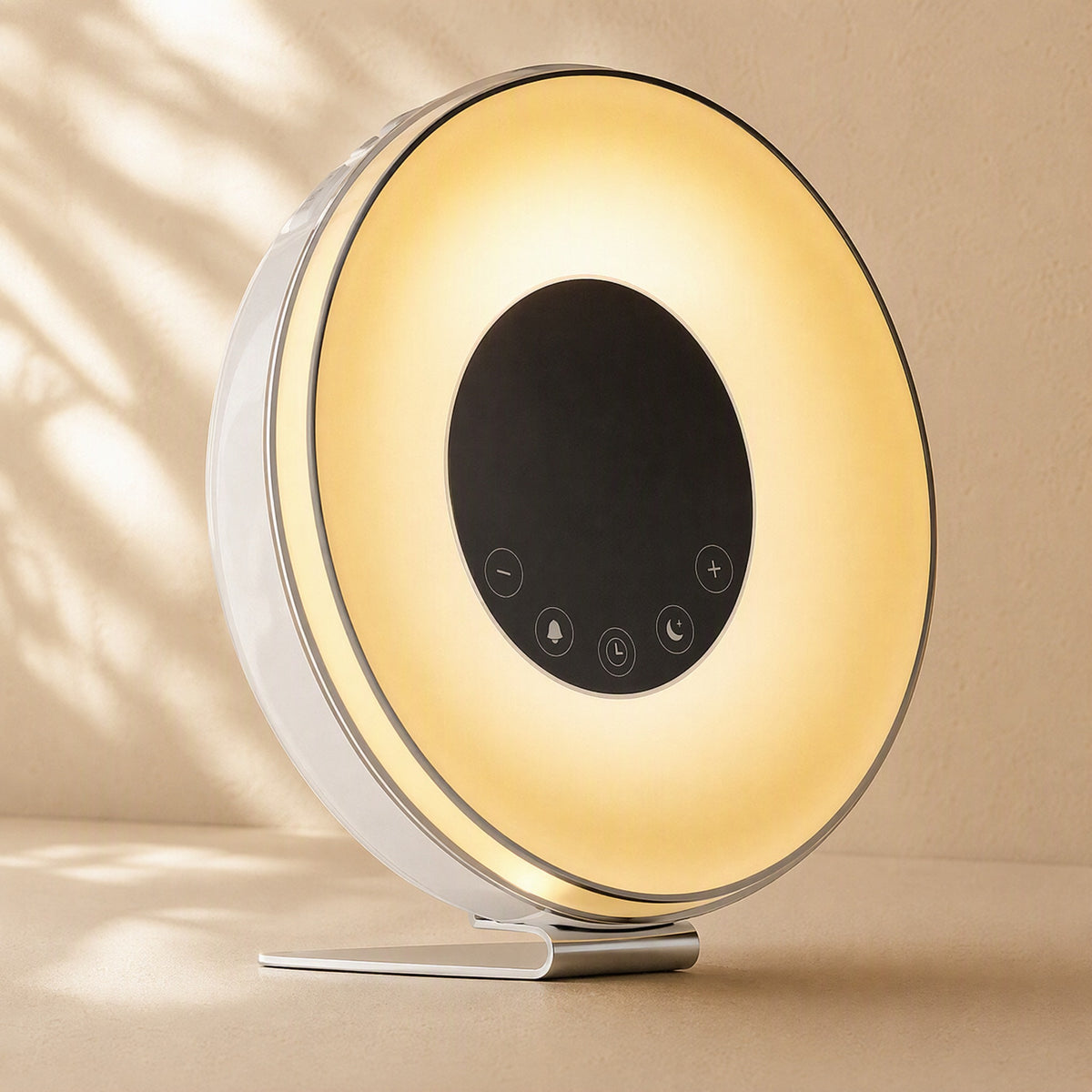 Wakebeam™ LED Wake-Up Light Alarm Clock, material and detail close-up