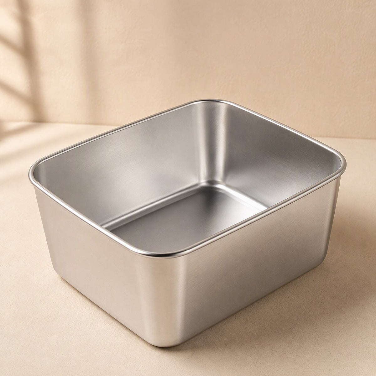 Mealsquare™ Stainless Steel Square Lunch Box, material and detail close-up