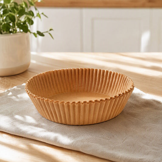 Siliguard™ Air Fryer Silicone Paper Liners in a calm home setting