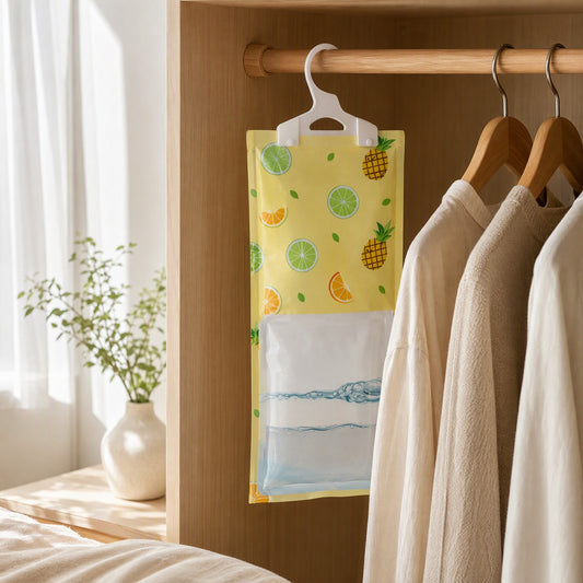 Drywick™ Hanging Dehumidifier Bag in a calm home setting