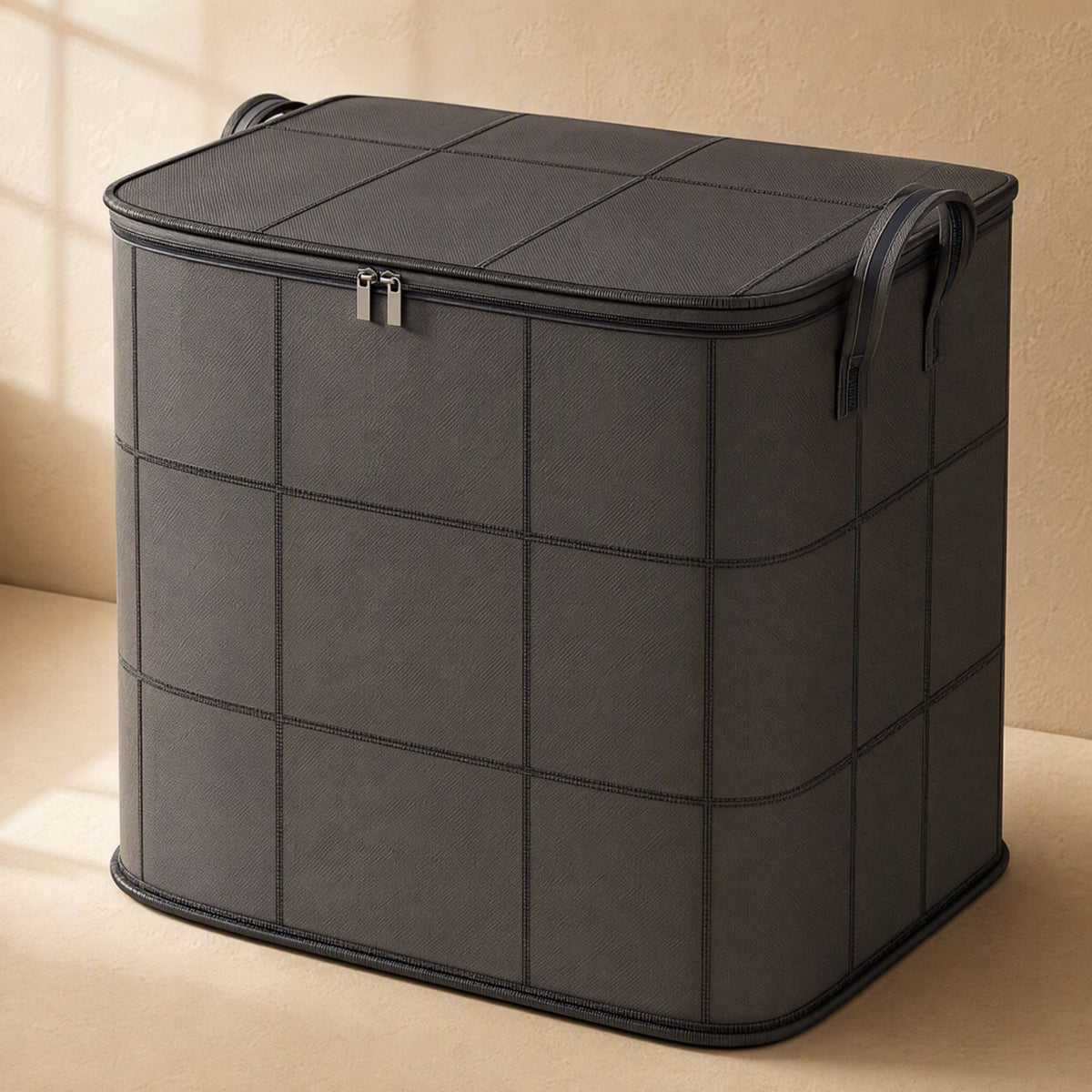 Viewstow™ Large Window Quilt Storage Bag, material and detail close-up