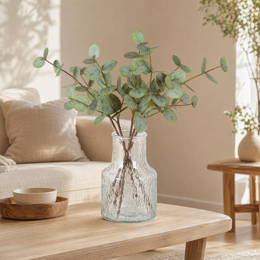 Leafsilk™ Artificial Eucalyptus Branch in a calm home setting