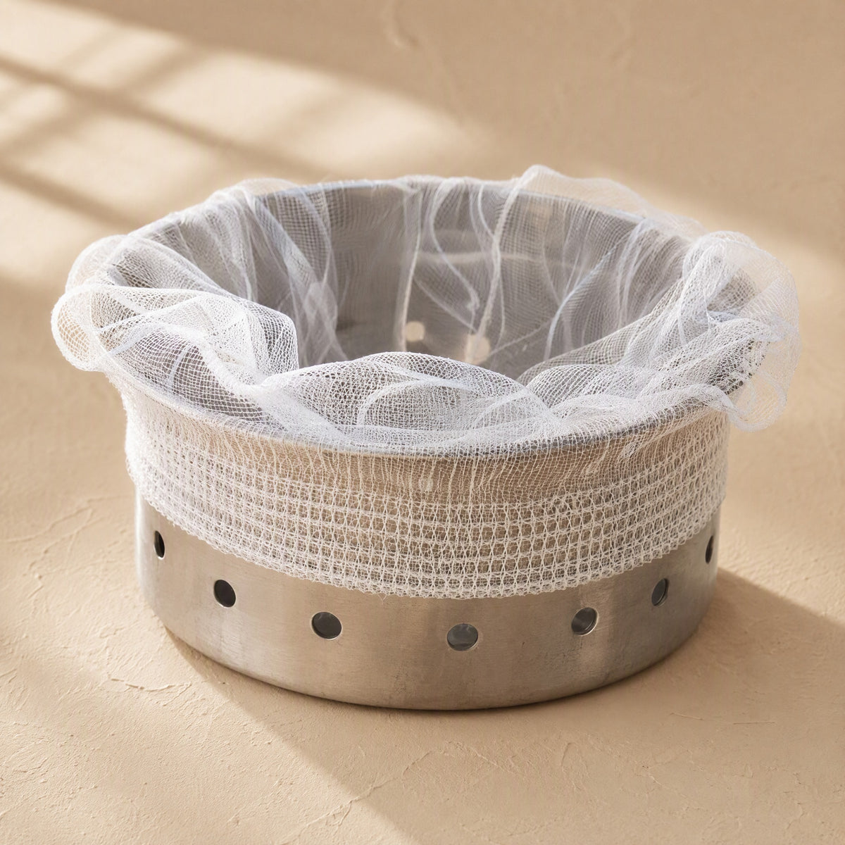 Scrapveil™ Disposable Nylon Sink Garbage Filter, material and detail close-up