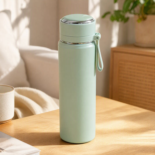 Bottletrail™ Bullet-Shaped Stainless Steel Water Bottle in a calm home setting