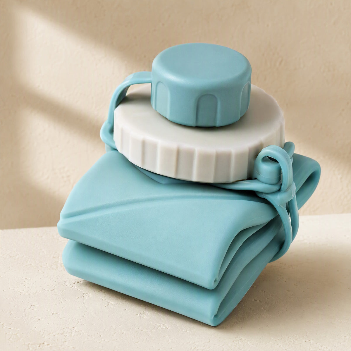 Sipfold™ Silicone Folding Water Cup, material and detail close-up