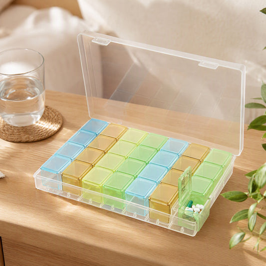 Pillkeep™ Plastic Medicine Storage Box in a calm home setting