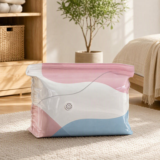 Airless™ 3D No-Pump Storage Bag in a calm home setting