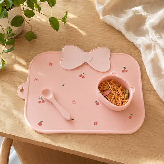Squishmat™ Silicone Square Placemat in a calm home setting
