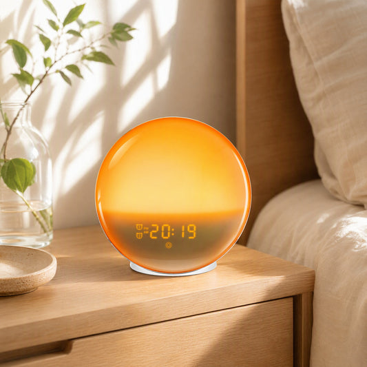 Dayhush™ Sunrise Sunset Alarm Clock Light in a calm home setting