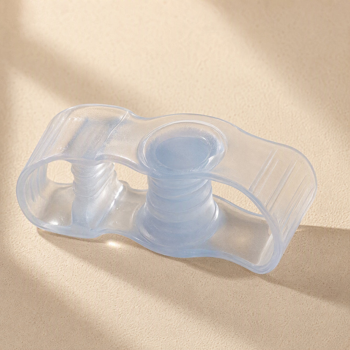 Toebloom™ Silicone Three-Hole Toe Separator, material and detail close-up