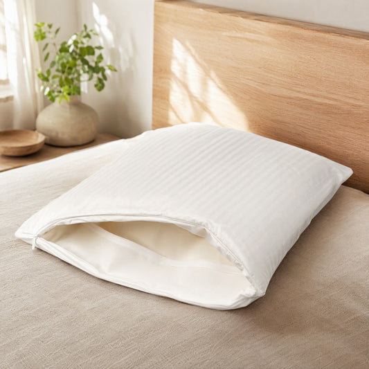 Huskfold™ Double-Layer Buckwheat Pillow Insert Cover in a calm home setting