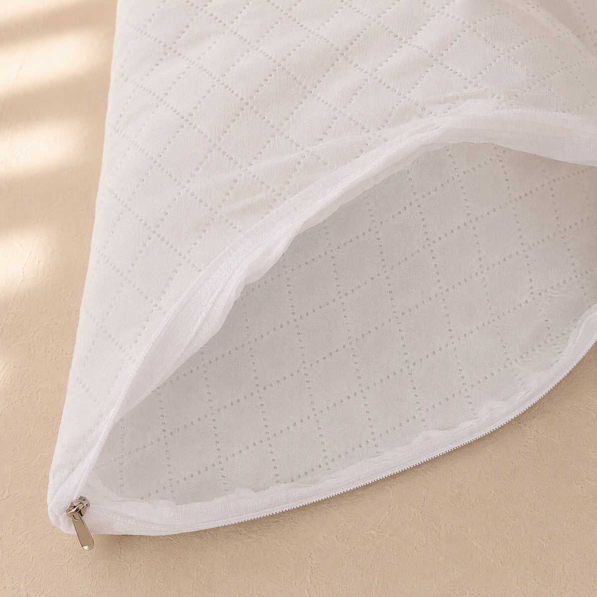 Coreveil™ Pillow Core Dustproof Liner Cover, material and detail close-up
