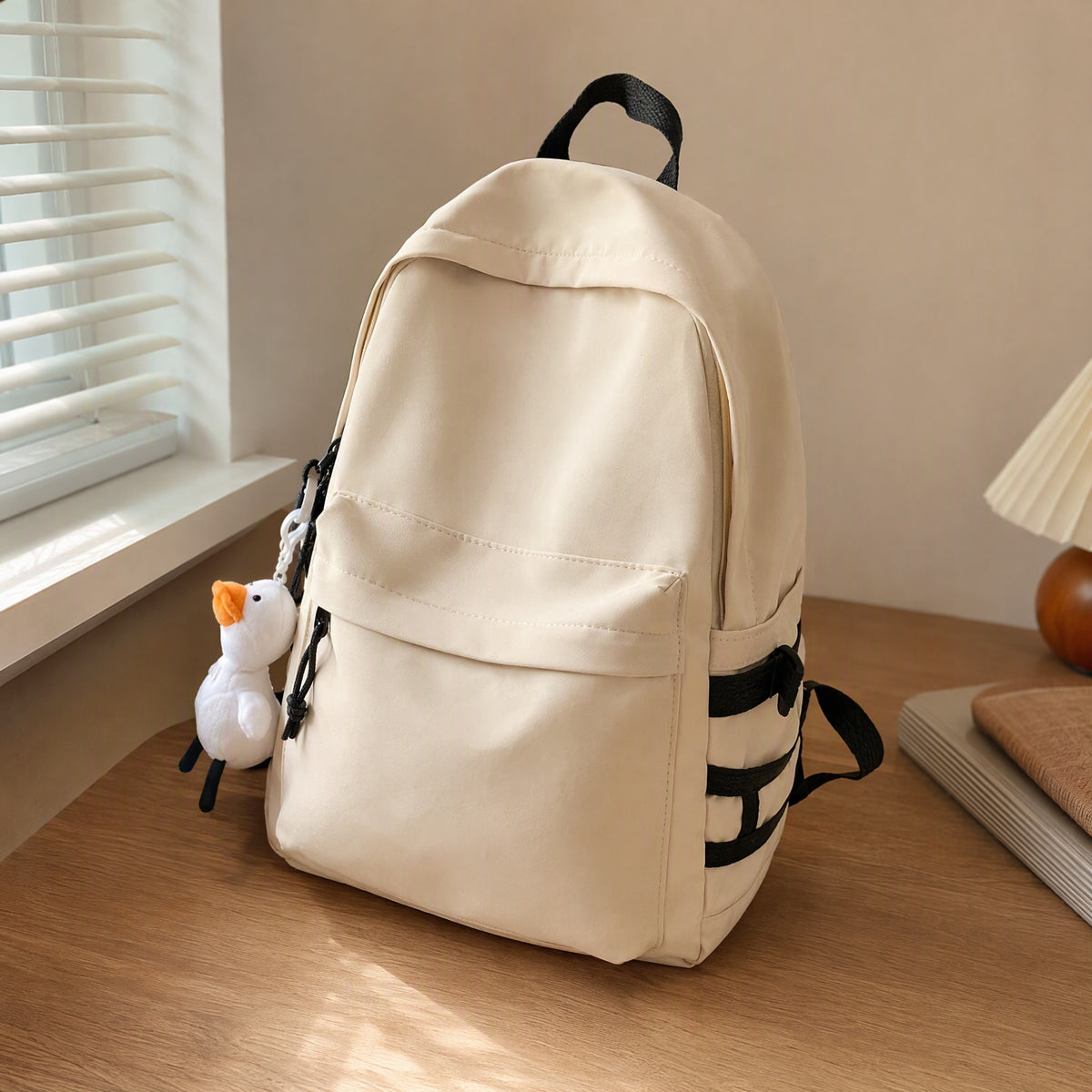 Booktrail™ Oxford Fabric School Backpack, styled close view