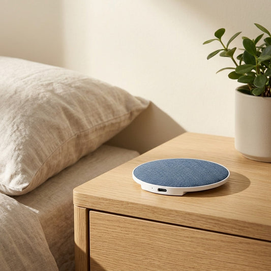 Slimhush™ Ultra-Thin Bluetooth White Noise Speaker in a calm home setting