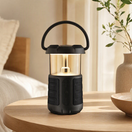 Campchime™ Bluetooth Camping Light Speaker in a calm home setting