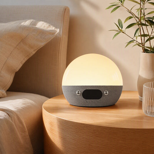 Mornrise™ Sunrise Wake-Up Alarm Clock in a calm home setting