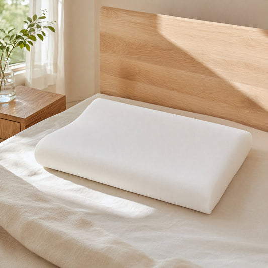 Softreturn™ Slow Rebound Memory Foam Pillow in a calm home setting