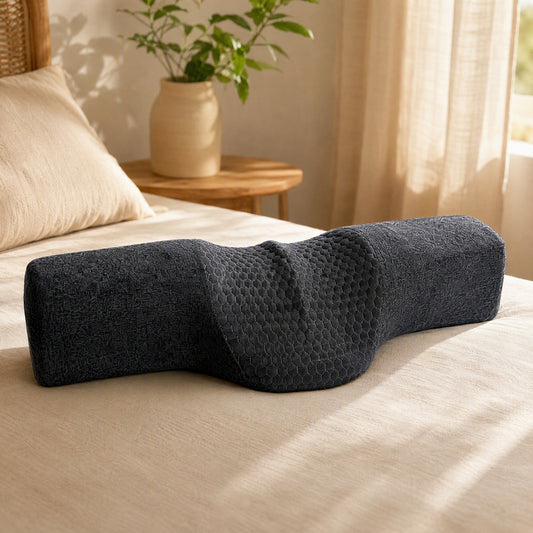 Neckcradle™ T-Shaped Memory Foam Pillow in a calm home setting