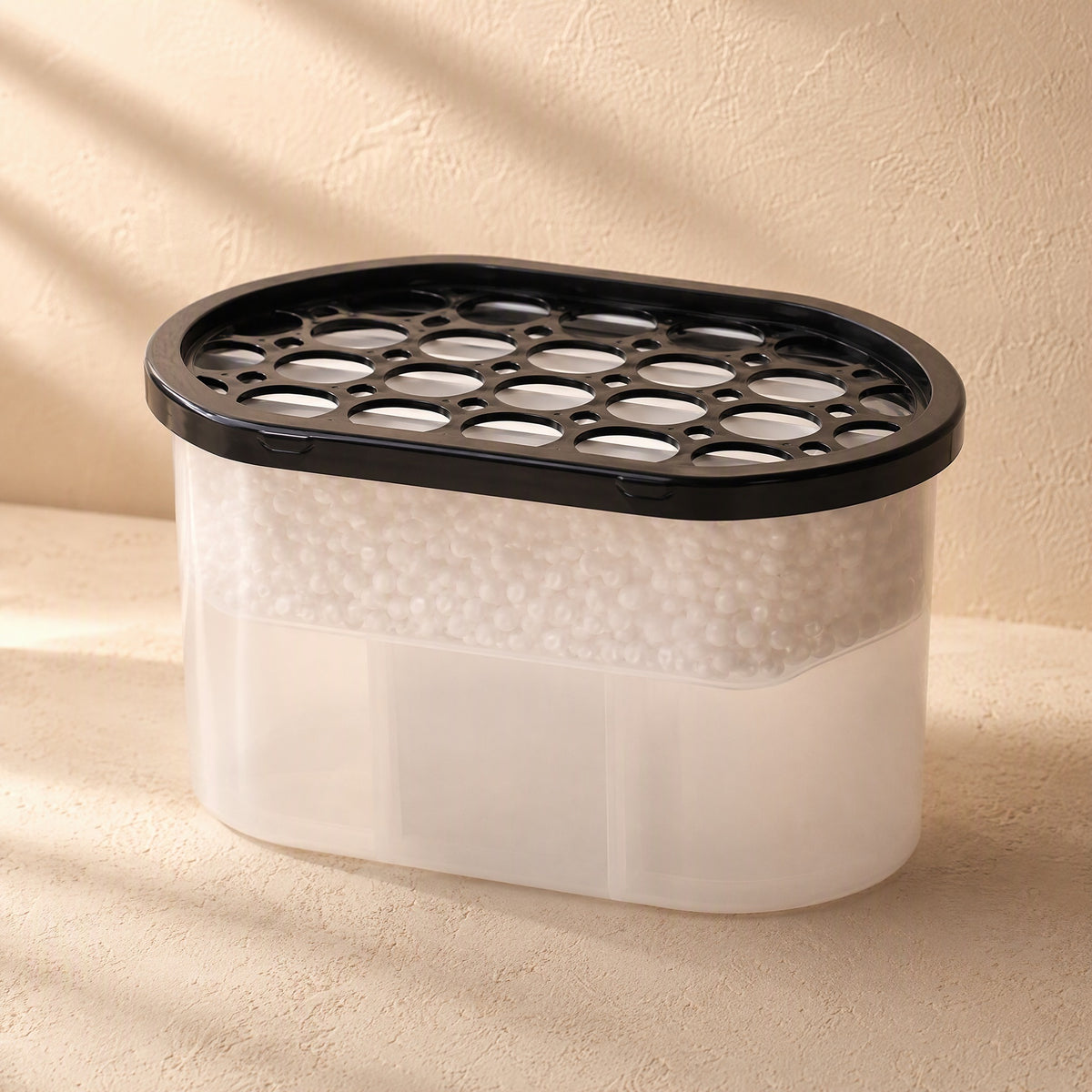 Closetdry™ Unscented Wardrobe Moisture Absorber Box, material and detail close-up