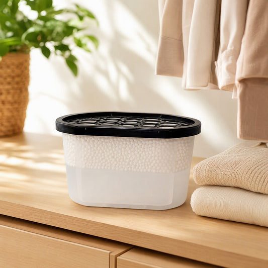 Closetdry™ Unscented Wardrobe Moisture Absorber Box in a calm home setting