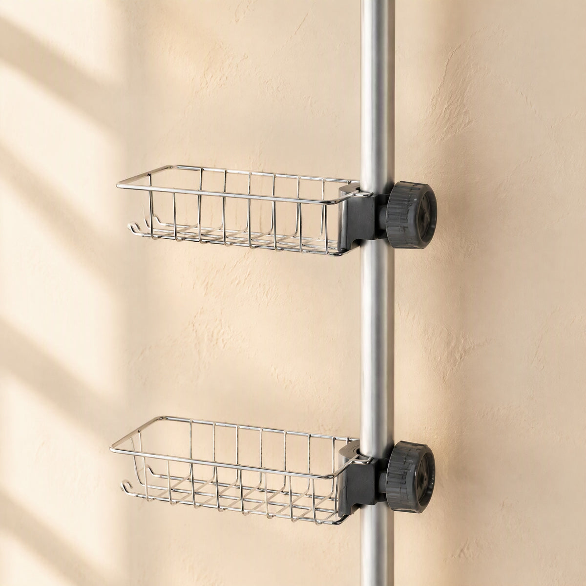 Tapstow™ Stainless Steel Faucet Storage Rack, material and detail close-up