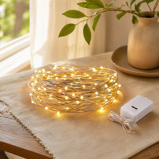 Bloomlit™ LED Bouquet String Lights in a calm home setting