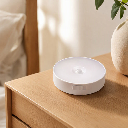 Motionlit™ Rechargeable Human Body Sensor Night Light in a calm home setting