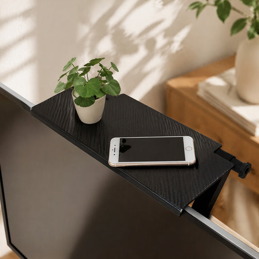 Boxperch™ ABS Set-Top Box Shelf in a calm home setting