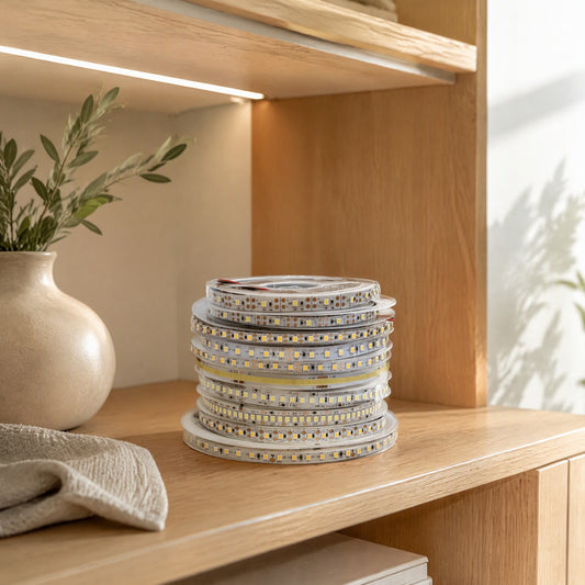 Shelfbeam™ 2835 LED Cabinet Light Strip in a calm home setting