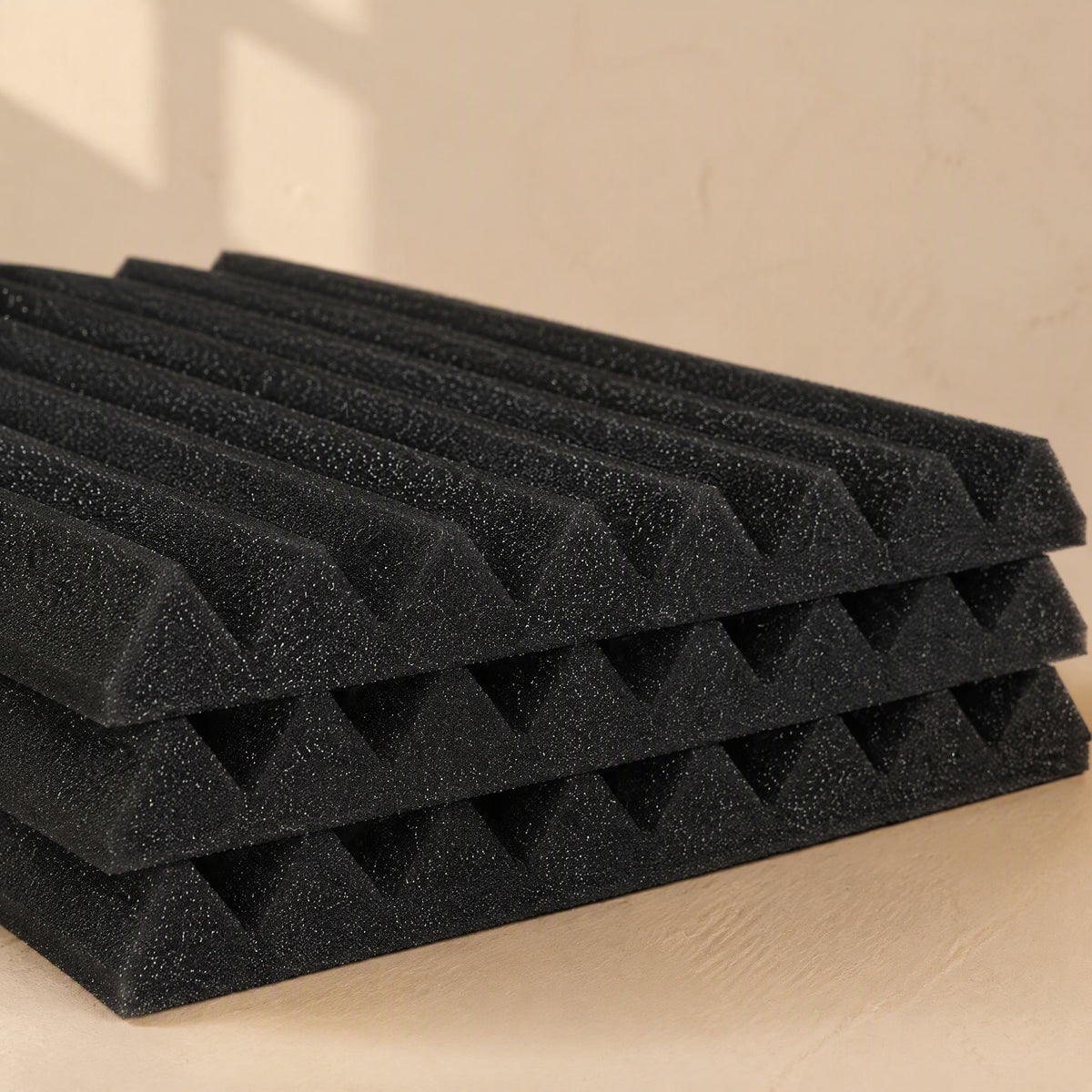 Groovehush™ Triangular Groove Sound Absorbing Cotton, material and detail close-up