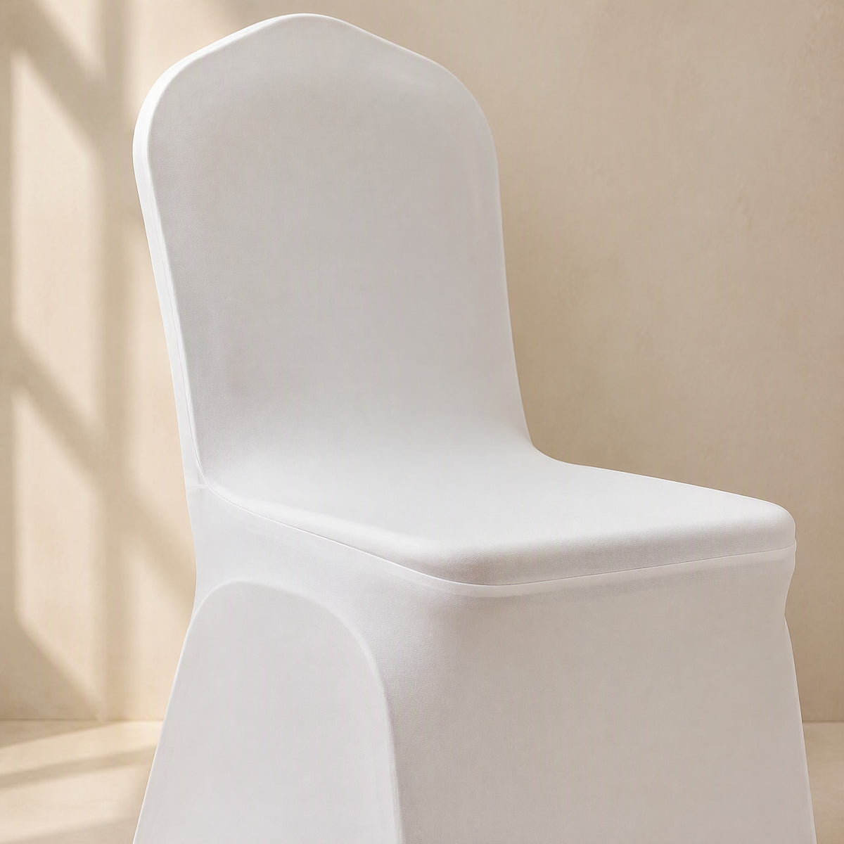 Vowdrape™ Polyester Elastic Wedding Chair Cover, material and detail close-up