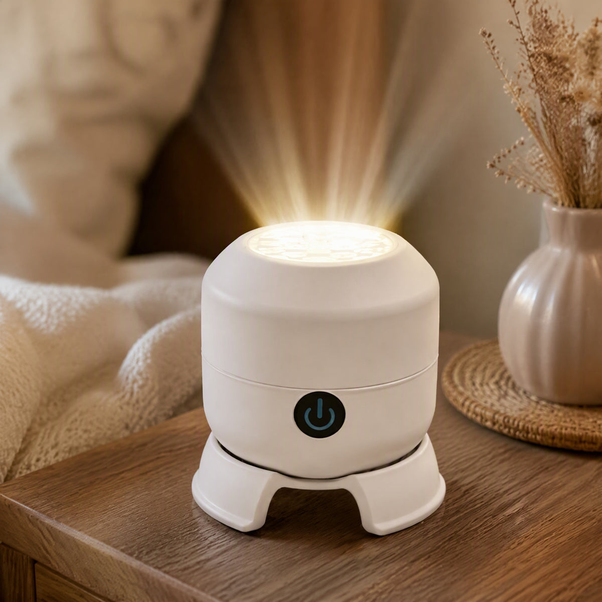 Spinray™ Rotating LED Projection Night Light, styled close view