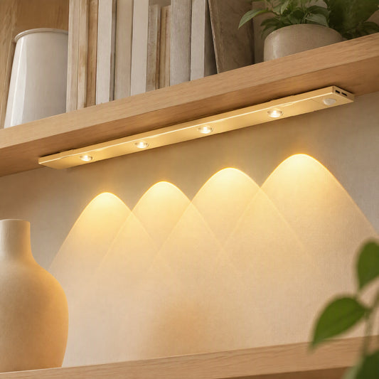 Cabinetbeam™ Rechargeable Motion Sensor LED Cabinet Light in a calm home setting