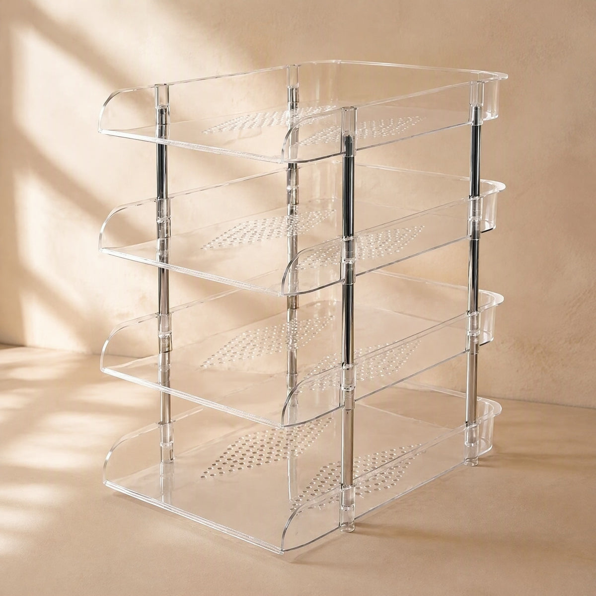 Oakstack™ Solid Wood Desktop Book Storage Rack, material and detail close-up
