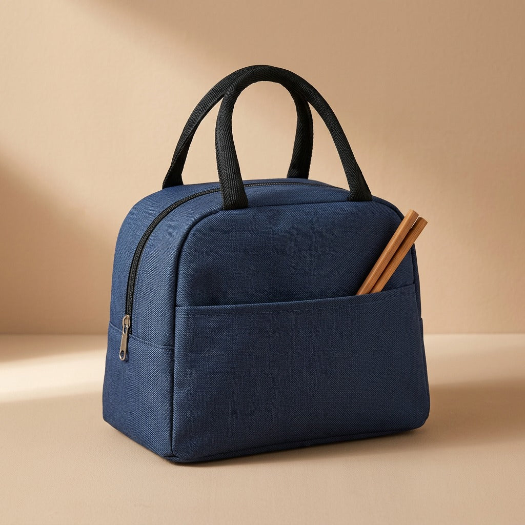 Toteheat™ Oxford Cloth Insulated Lunch Bag, material and detail close-up